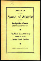 Synod of Atlantic minutes, 1928.