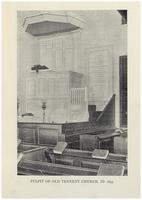 Pulpit of Old Tennent Church, Tennent, New Jersey.