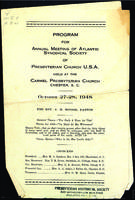 Atlantic Synodical Society annual meeting program, 1948.
