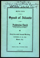 Synod of Atlantic minutes, 1936.