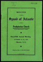 Synod of Atlantic minutes, 1934.