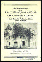 Synod of Atlantic annual meeting docket, 1949.
