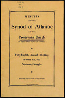 Synod of Atlantic minutes, 1927.