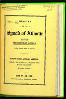 Synod of Atlantic minutes, 1962.