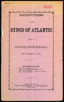 Synod of Atlantic minutes, 1878.