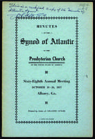 Synod of Atlantic minutes, 1937.