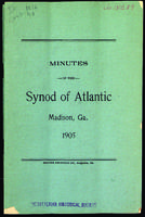 Synod of Atlantic minutes, 1905.