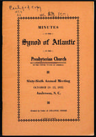 Synod of Atlantic minutes, 1935.