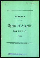 Synod of Atlantic minutes, 1904.