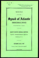 Synod of Atlantic minutes, 1957.