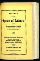 Synod of Atlantic minutes, 1949.