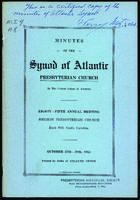 Synod of Atlantic minutes, 1954.