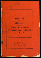 Synod of Atlantic minutes, 1913.