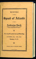 Synod of Atlantic minutes, 1943.