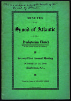 Synod of Atlantic minutes, 1940.