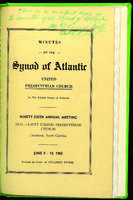 Synod of Atlantic minutes, 1965.