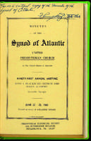 Synod of Atlantic minutes, 1960.
