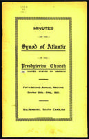 Synod of Atlantic minutes, 1921.
