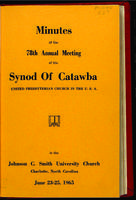 Synod of Catawba minutes, 1965.