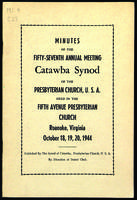 Synod of Catawba minutes, 1944.