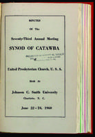 Synod of Catawba minutes, 1960.