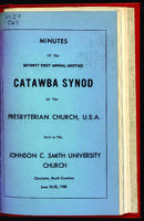 Synod of Catawba minutes, 1958.