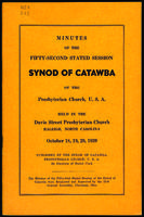 Synod of Catawba minutes, 1939.