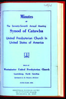 Synod of Catawba minutes, 1964.