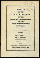 Synod of Catawba minutes, 1928.