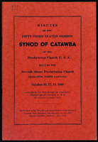 Synod of Catawba minutes, 1940.