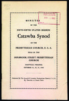 Synod of Catawba minutes, 1942.