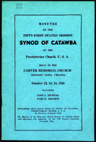Synod of Catawba minutes, 1938.