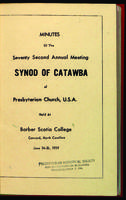 Synod of Catawba minutes, 1959.