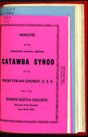 Synod of Catawba minutes, 1957.
