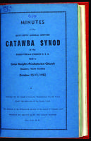 Synod of Catawba minutes, 1952.