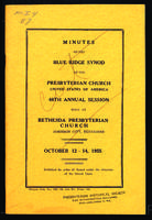 Synod of Blue Ridge minutes, 1955.