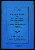 Synod of Blue Ridge minutes, 1954.