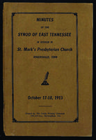 Synod of East Tennessee minutes, 1913.