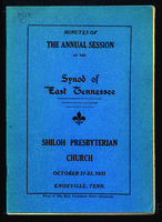 Synod of East Tennessee minutes, 1931.