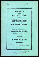 Synod of Blue Ridge minutes, 1956.