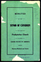 Synod of Canadian minutes, 1912.