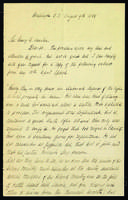 Letter from Frederick Douglass to Rev. Henry G. Martin, August 9, 1885.