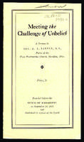 Meeting the challenge of unbelief