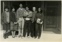 Margaret Purchase with students, Hamlin Hospital, Hammana, Lebanon, November 1983.
