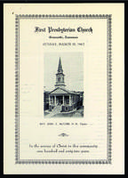 First Presbyterian Church, Greeneville, Tenn. church bulletin, 1942.