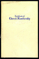 Edith Millican Certificate of Church Membership, 1949.