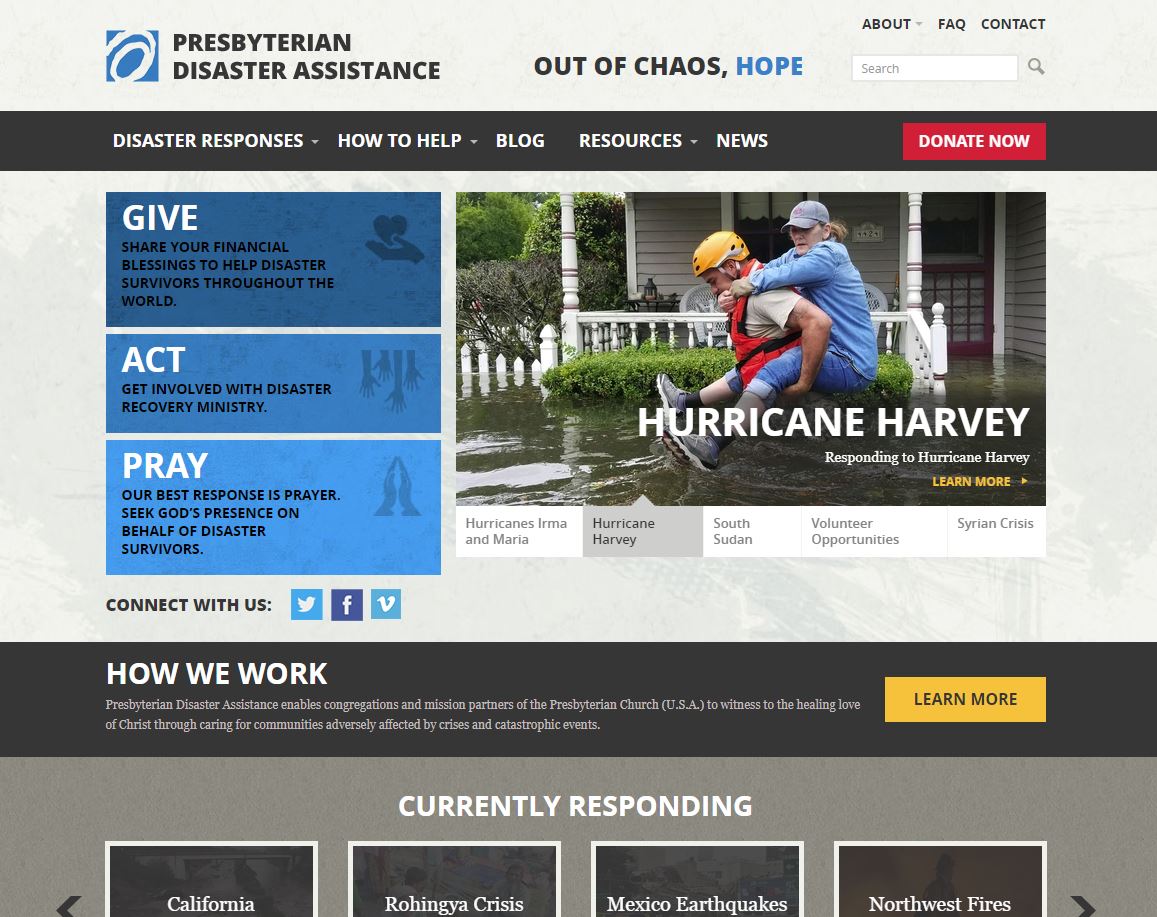 Presbyterian Disaster Assistance.