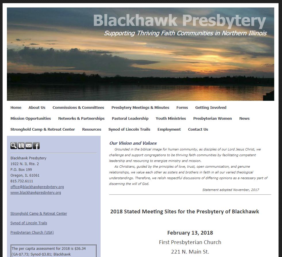 Blackhawk Presbytery.