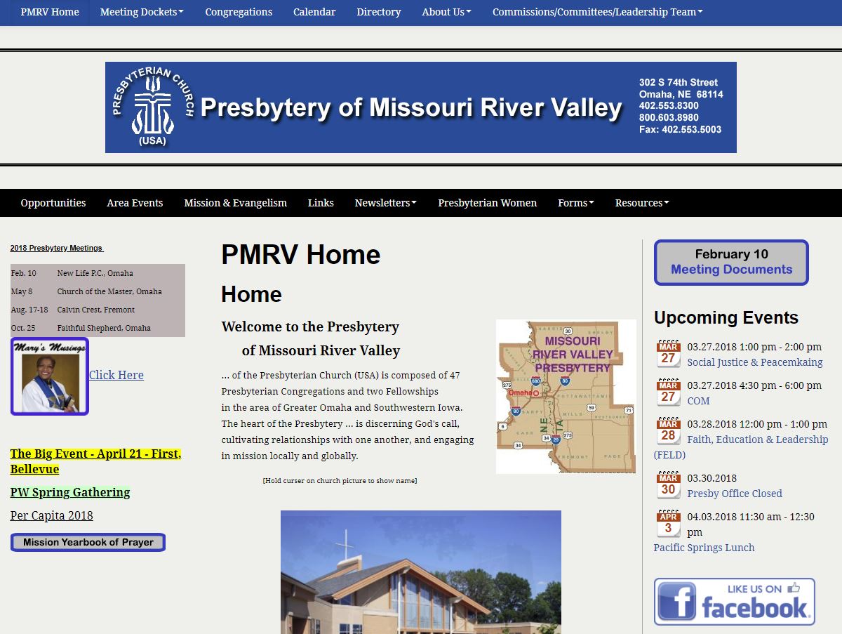 Presbytery of Missouri River Valley.