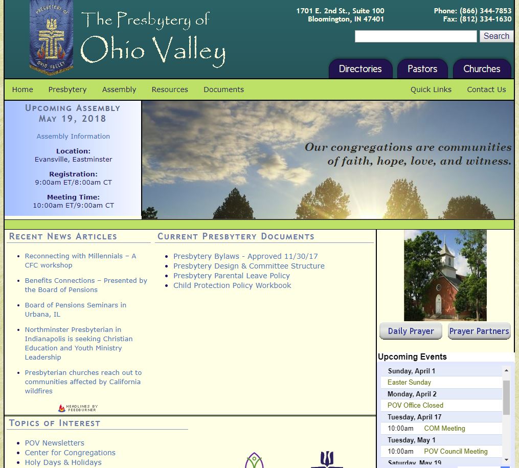 Presbytery of Ohio Valley.